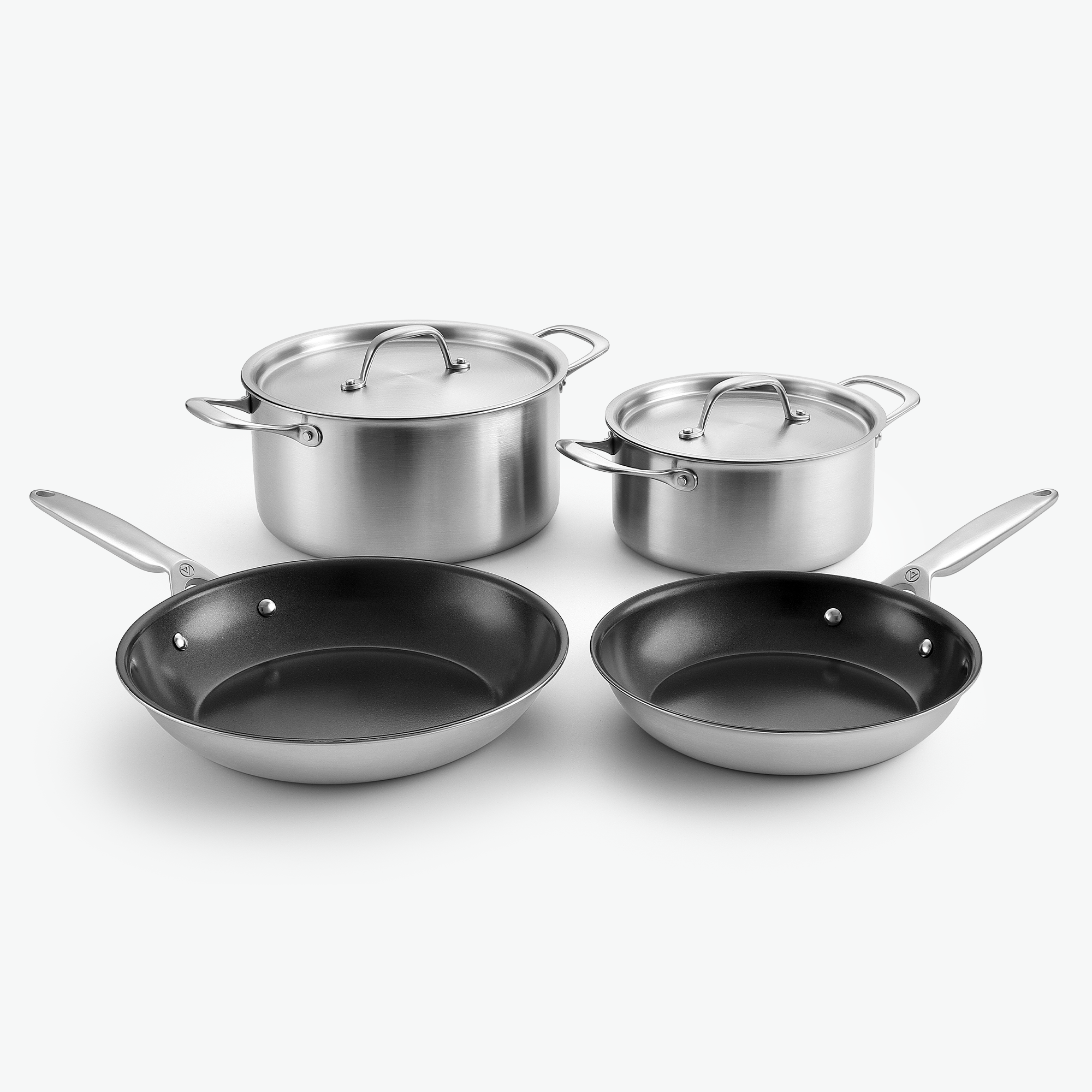 #Sæt_Essentials Sæt - 4 dele, #Låg_Rustfrit stål