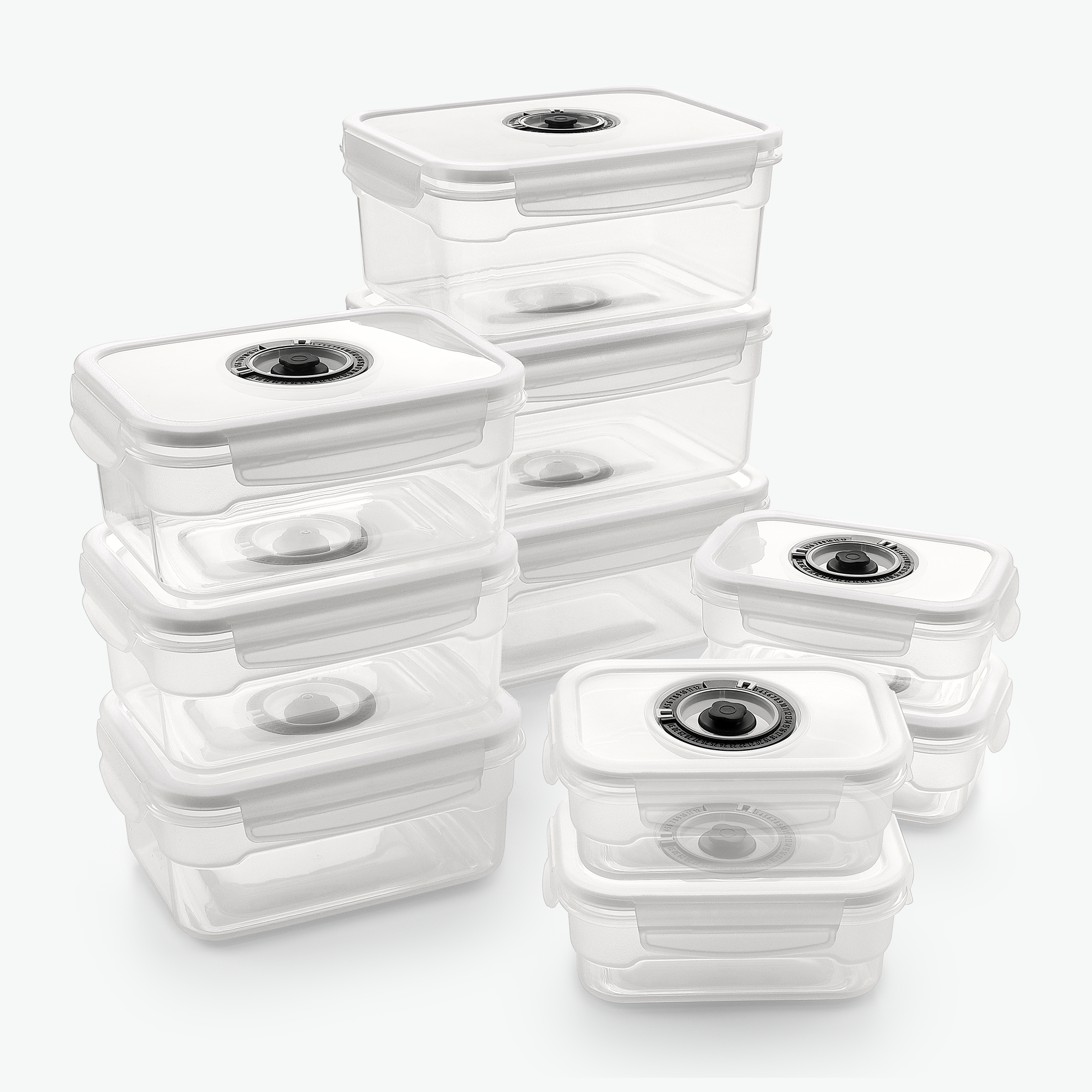 Vakuumbeholdere i Plast Sæt