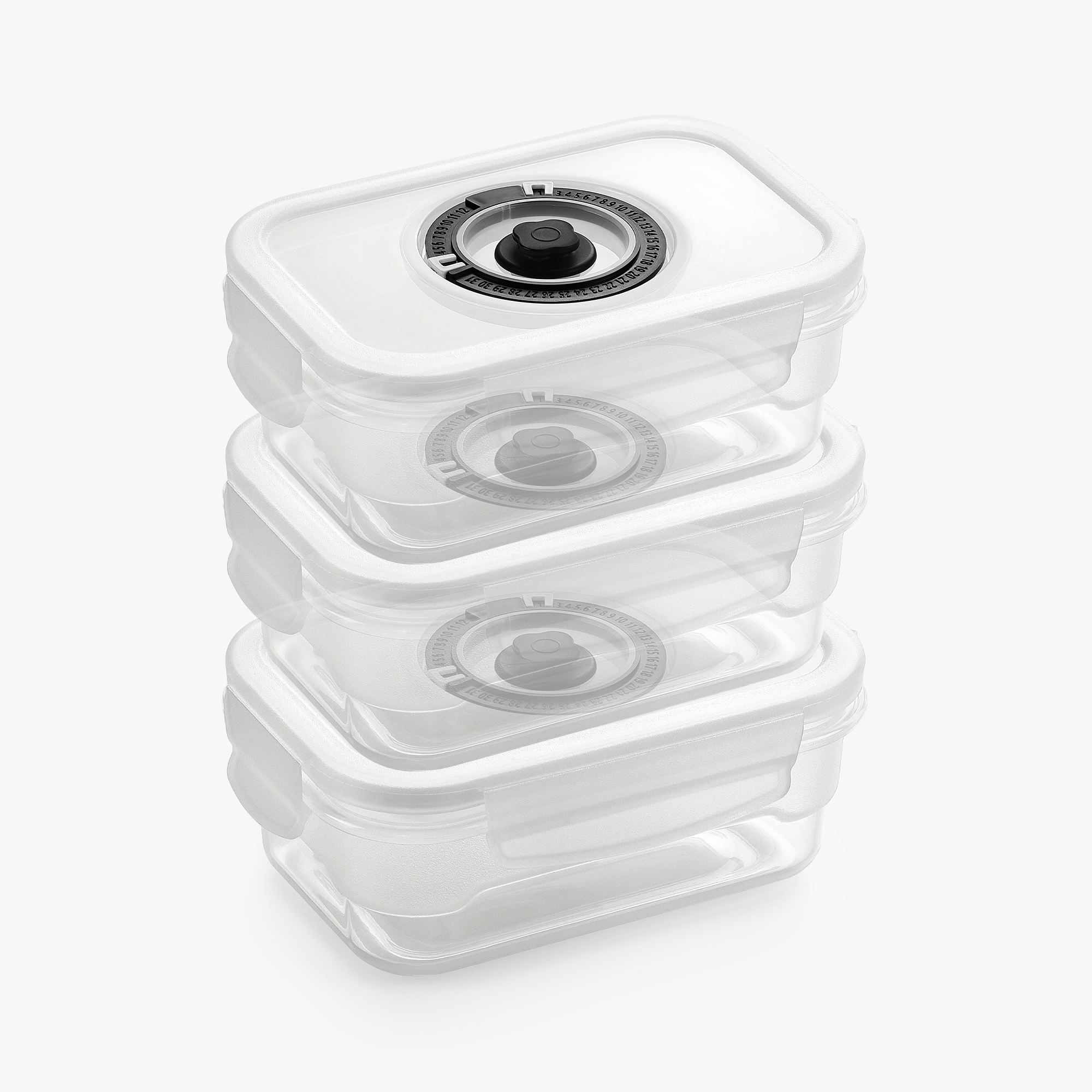 Vakuumbeholdere i Plast – Trio Sæt (3-Pak)