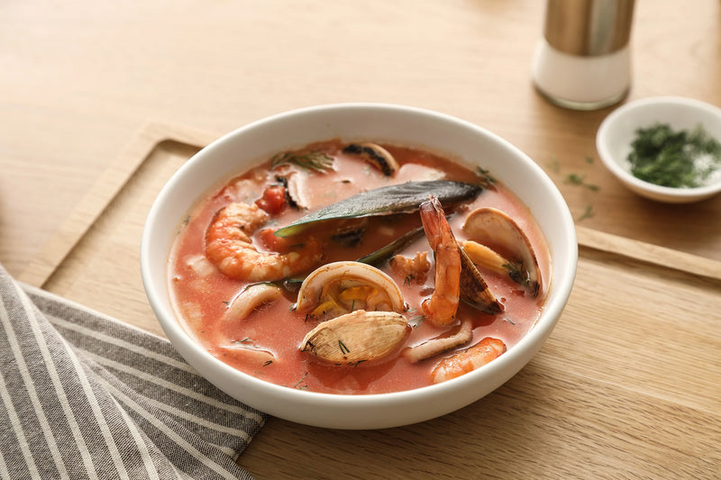 Fisk- og skaldyrssuppe