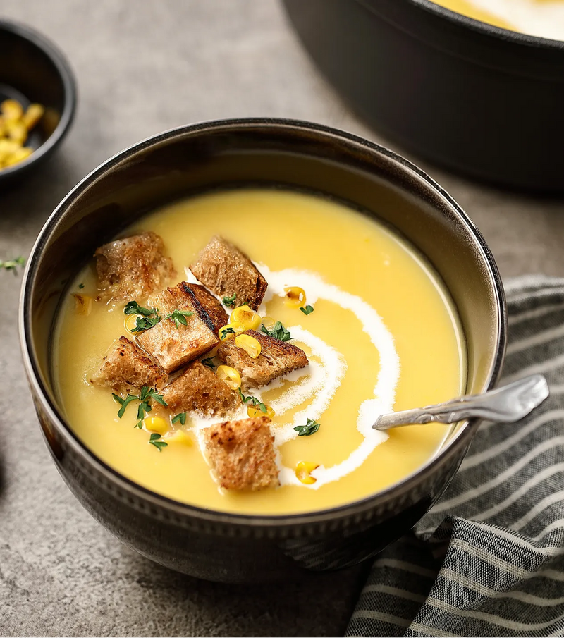 Cremet majssuppe