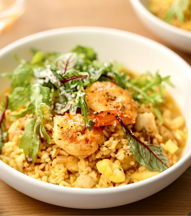 Risotto med fisk og skaldyr