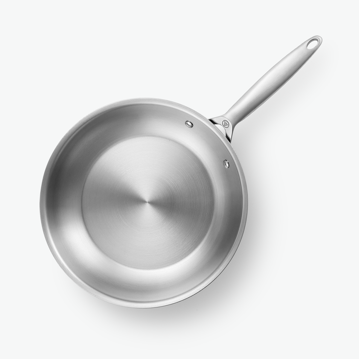 Stegepande i 3-Ply rustfrit stål, Ø28 cm, set ovenfra
