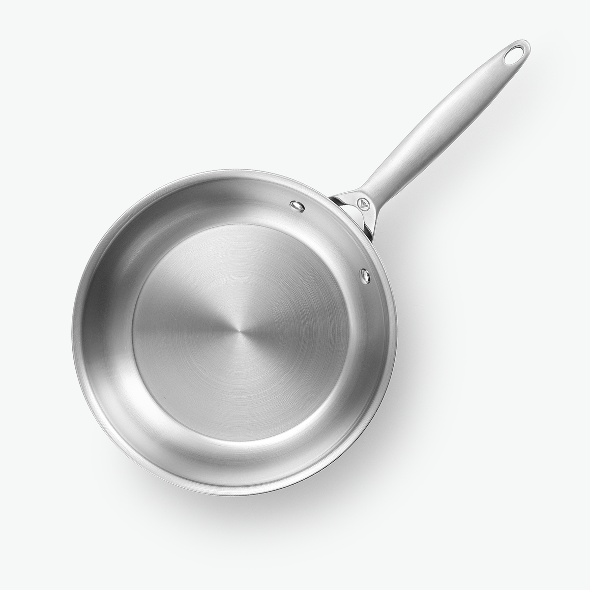 Stegepande i 3-Ply rustfrit stål, Ø24 cm, set ovenfra