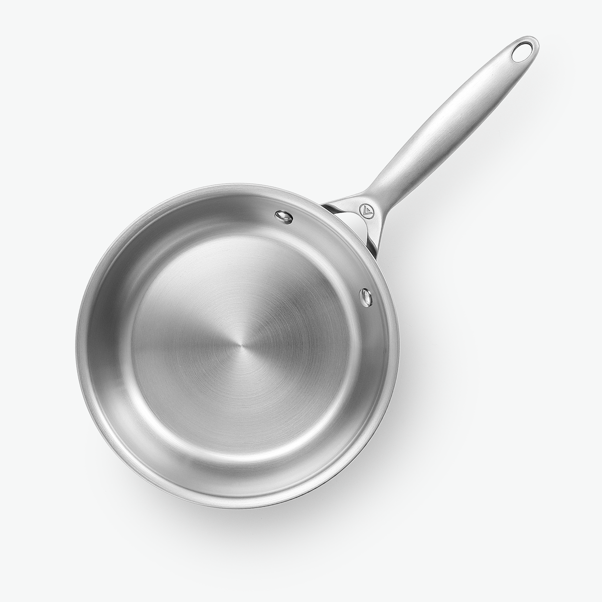 Stegepande i 3-Ply rustfrit stål, Ø20 cm, set ovenfra