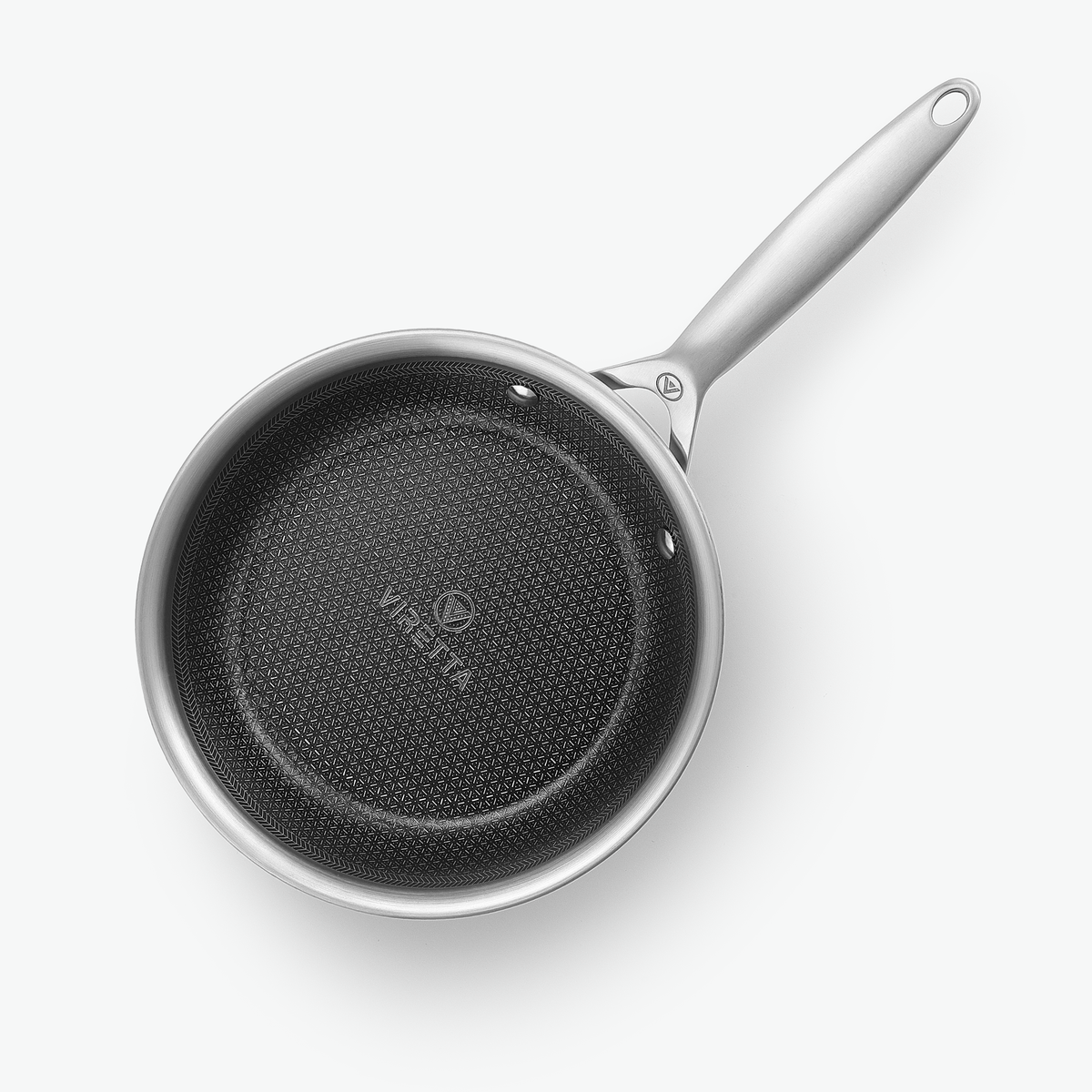 Stegepande i 3-Ply Hybrid, Ø20 cm, set ovenfra med det sekskantede mønster