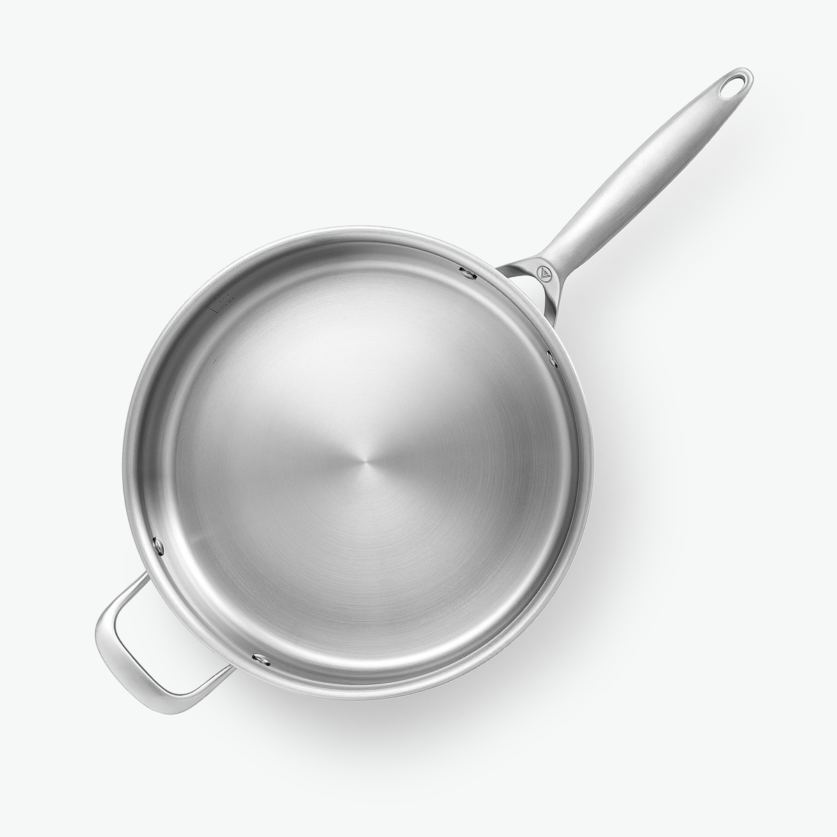 Sauterpande i 3-Ply rustfrit stål, Ø28 cm, set ovenfra