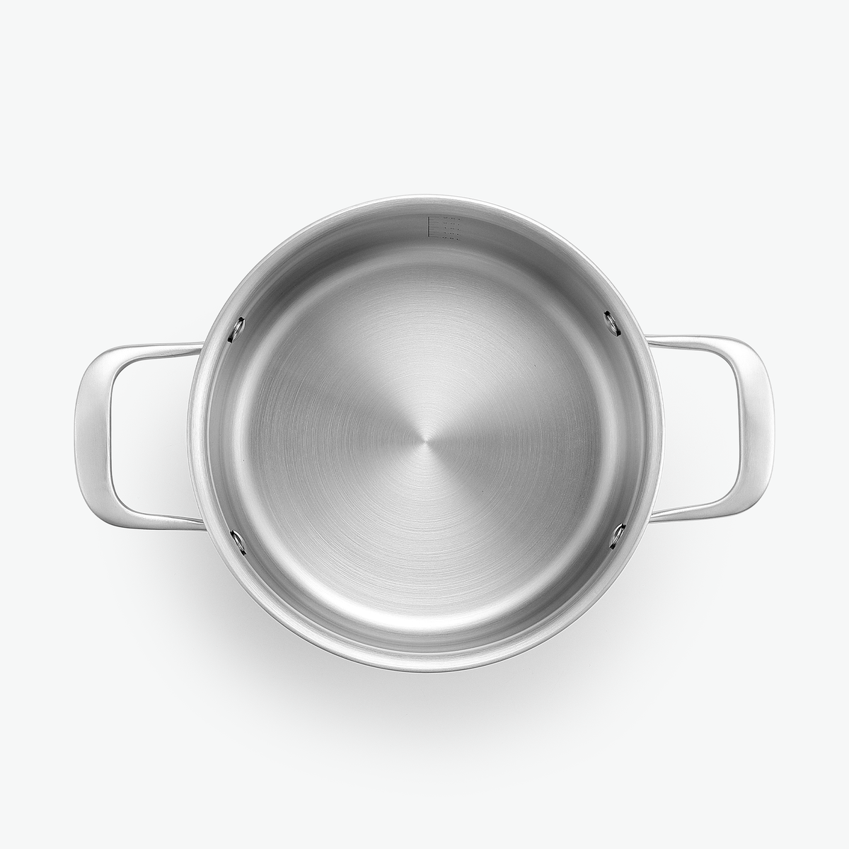 Gryde i 3-Ply rustfrit stål, 3 l, set ovenfra