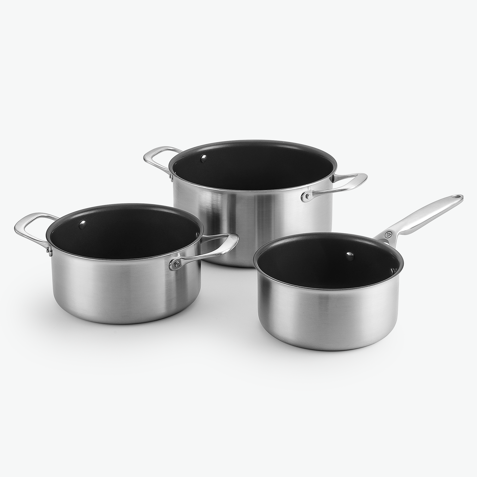 #Sæt_Gryde Trio Sæt - 3 dele, #Låg_Uden