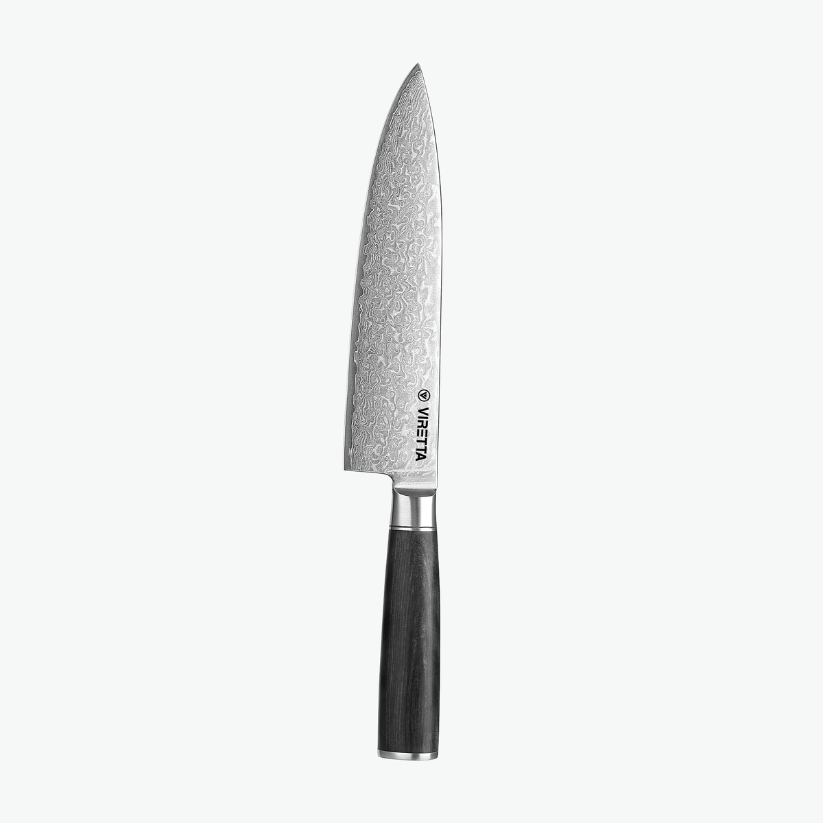 Shōjin Suna kokkekniv set fra bagsiden med Viretta-logo