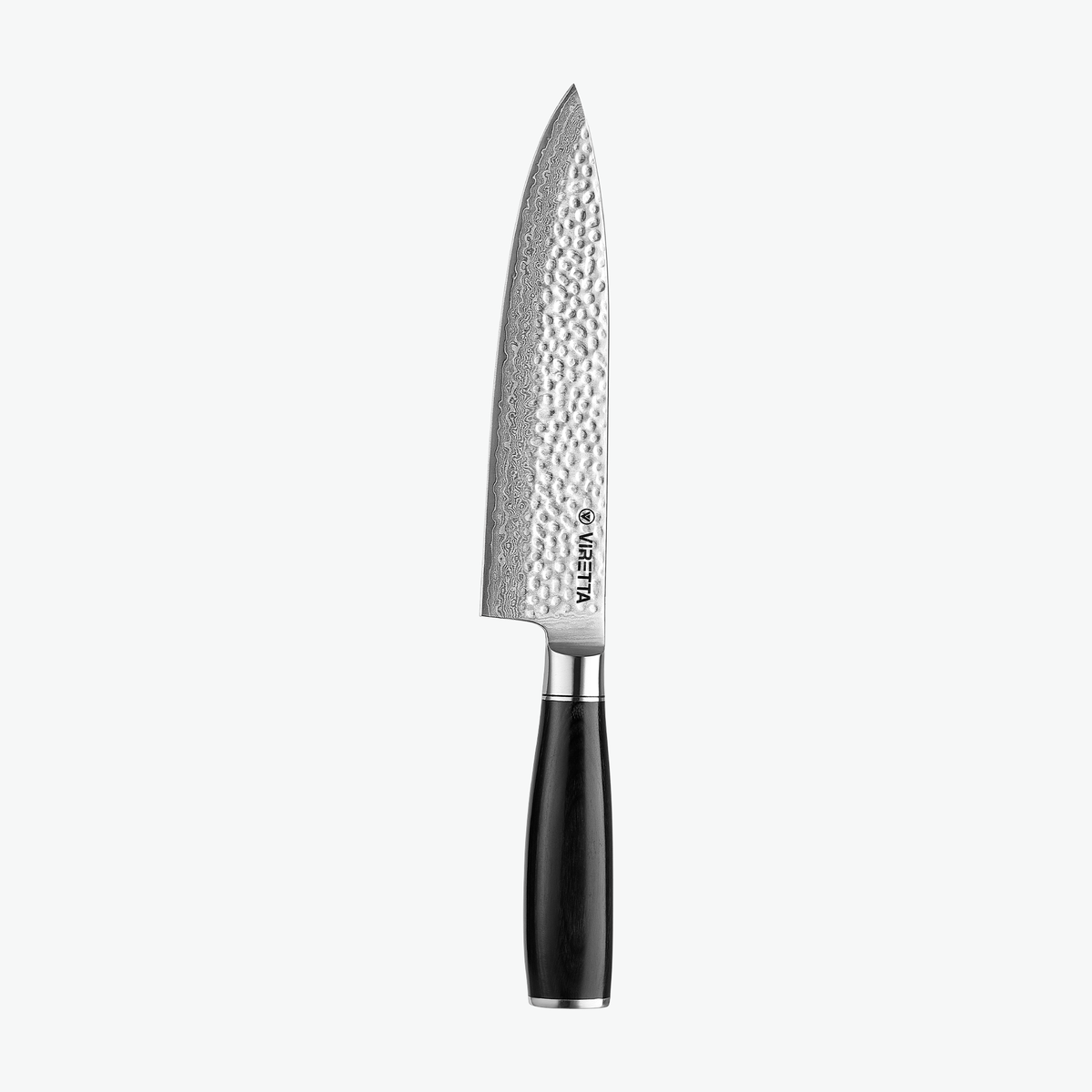 Shōjin Taru kokkekniv set fra bagsiden med Viretta-logo