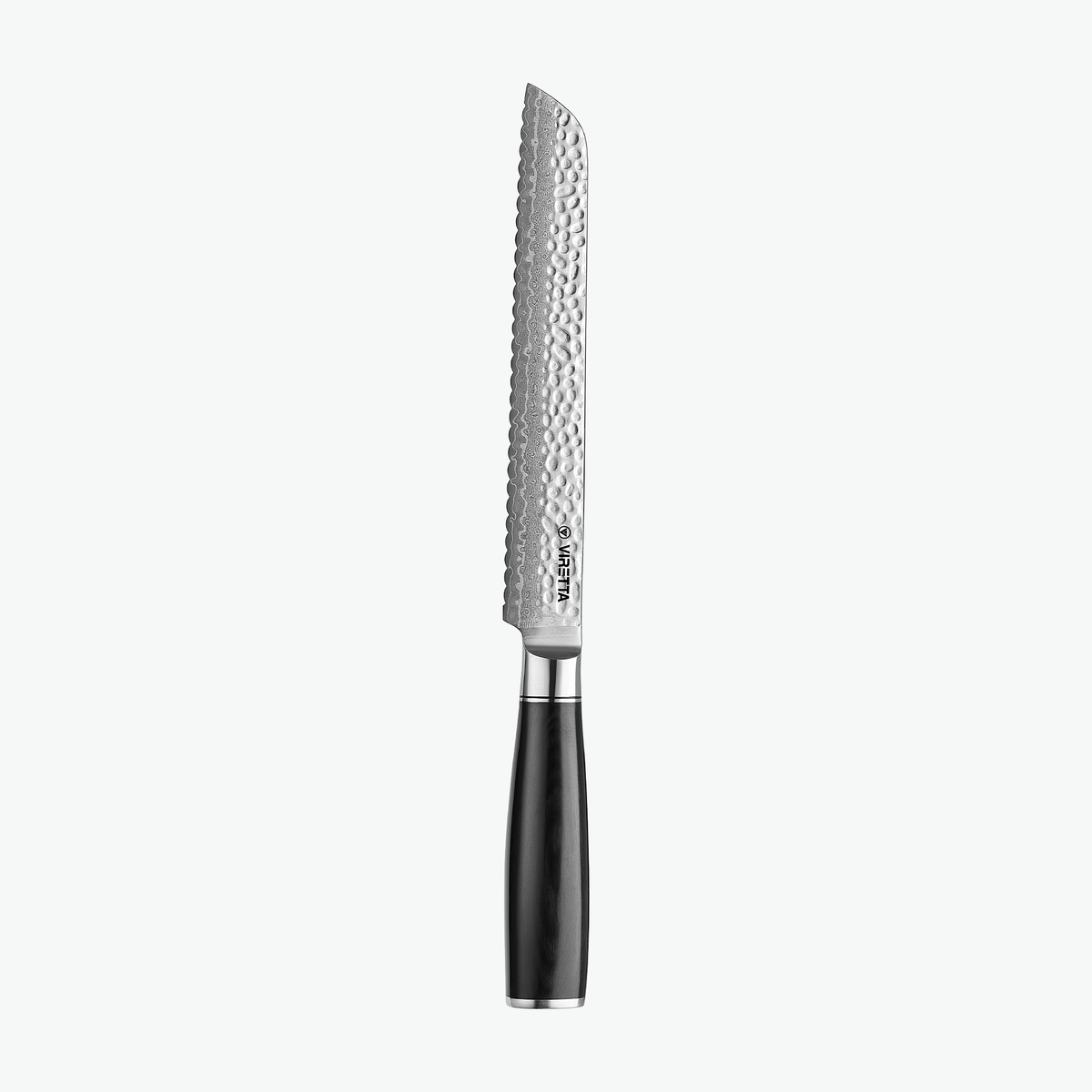Shōjin Taru brødkniv set fra bagsiden med Viretta-logo