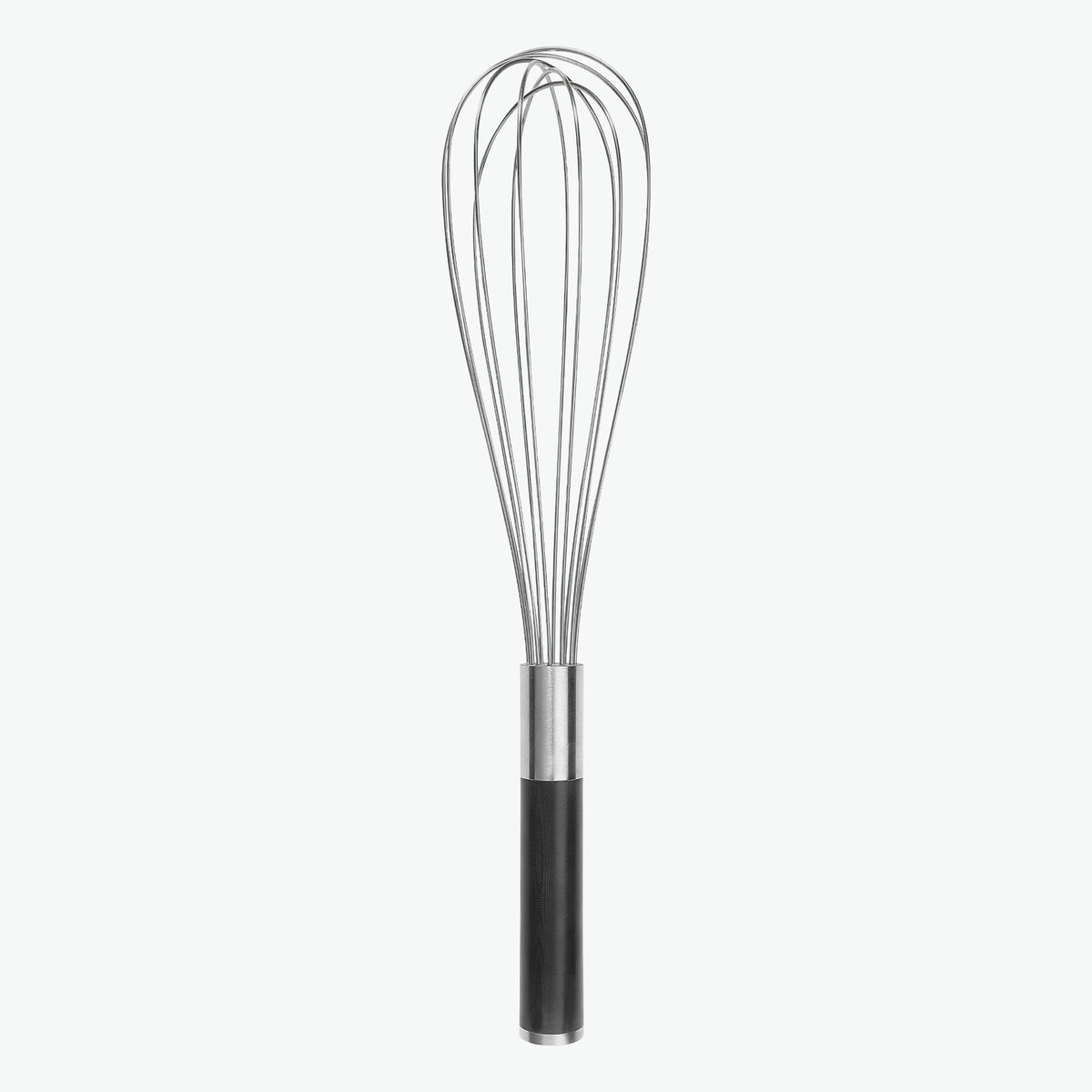 Piskeris på 31 cm i rustfrit stål med greb i G-10, set forfra