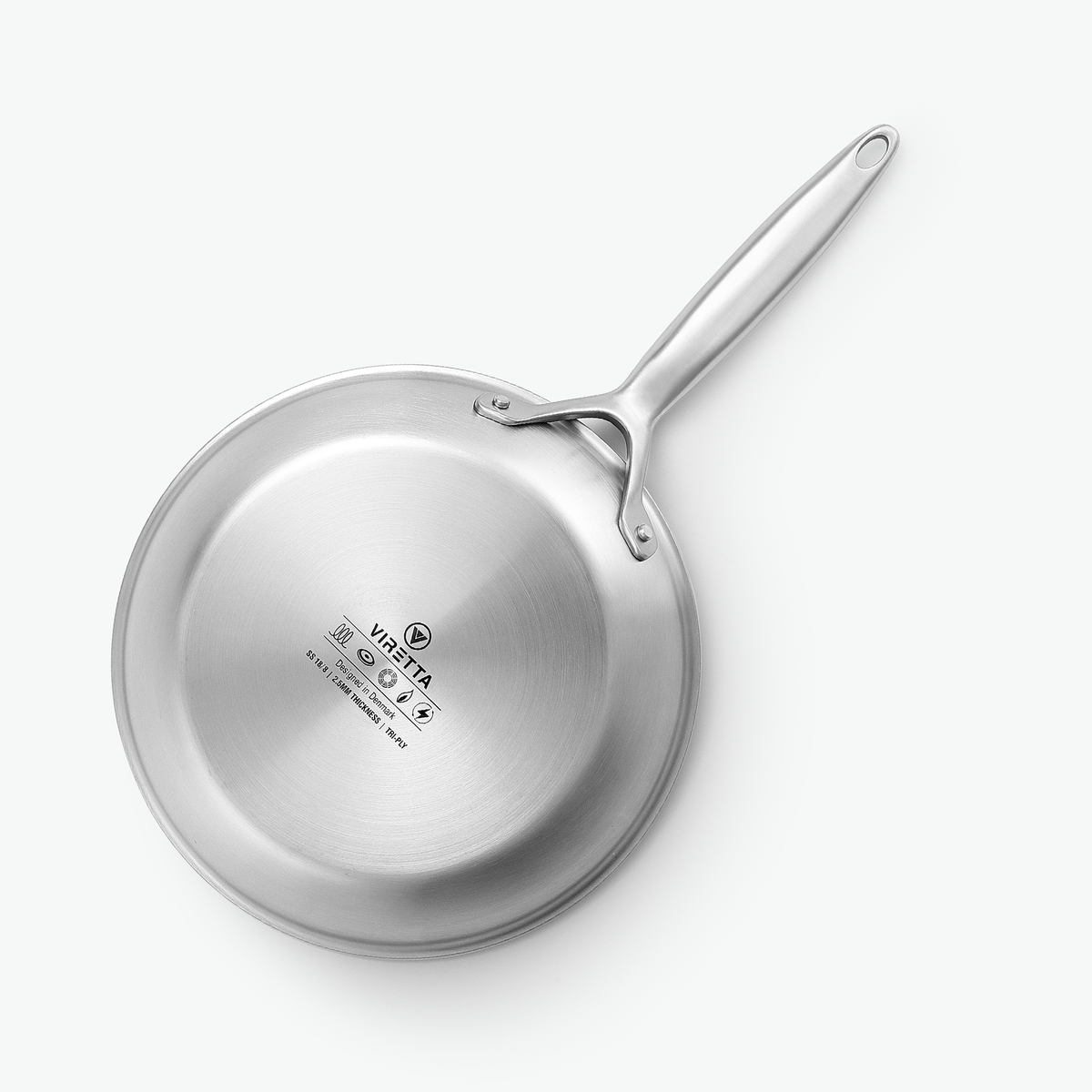 Bunden af stegepande i 3-Ply Hybrid, Ø24 cm, set nedefra