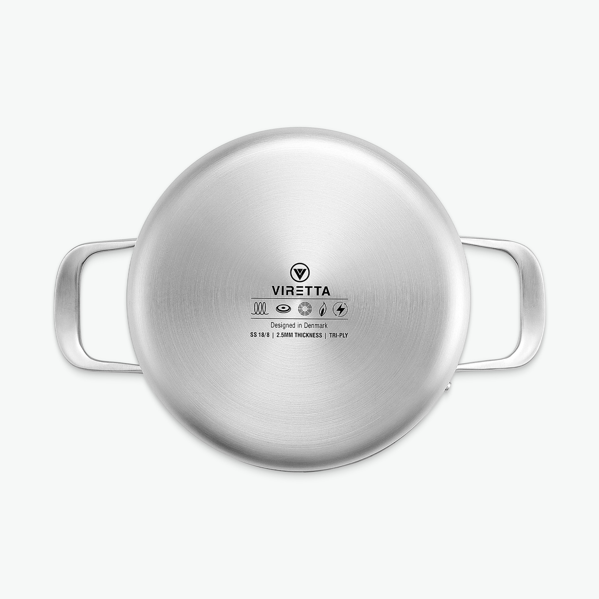 Bunden af gryde i 3-Ply Hybrid, 3 l, set nedefra