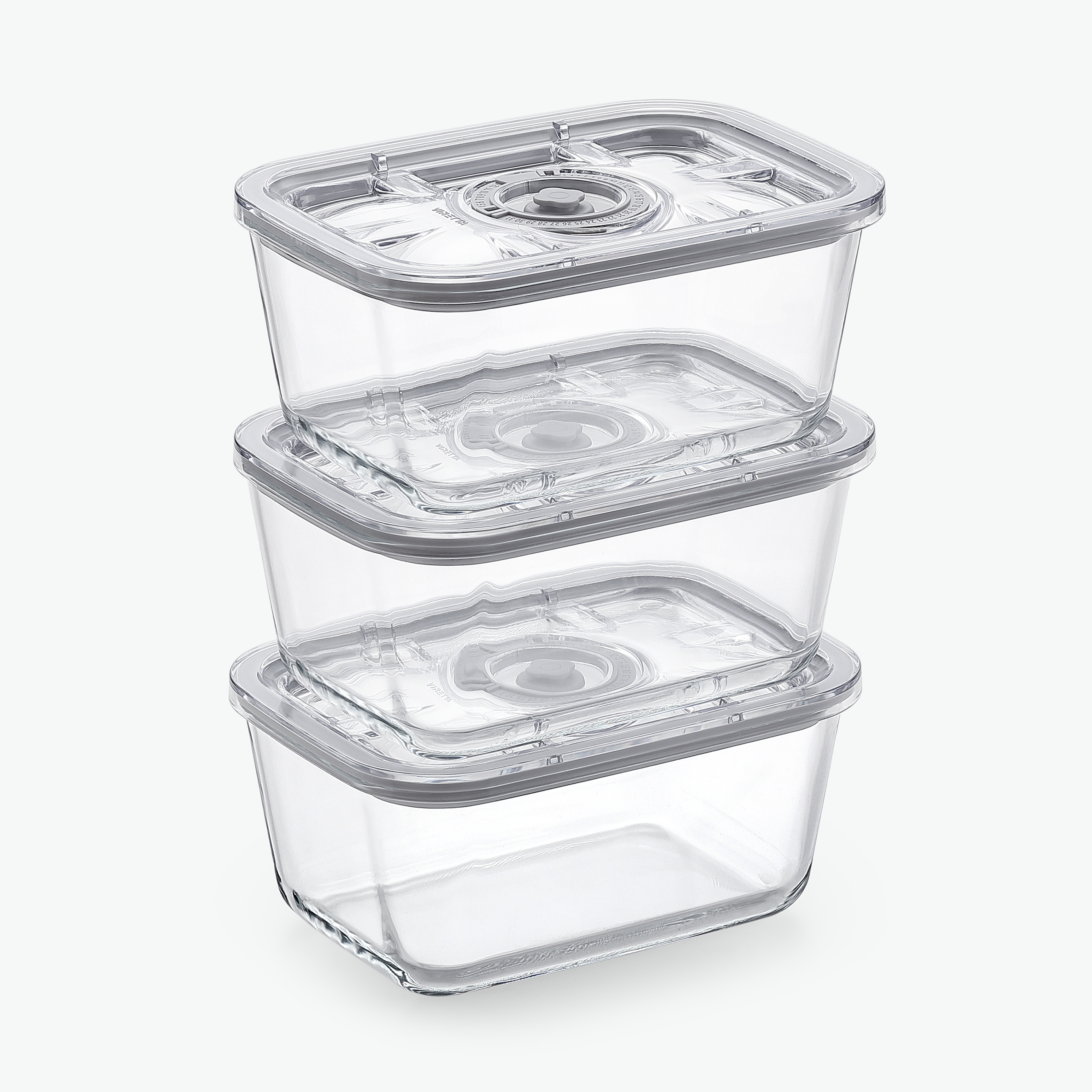 Vakuumbeholdere i Glas – Trio Sæt (3-Pak)