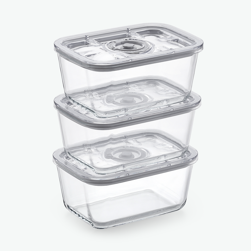 Vakuumbeholdere i Glas – Trio Sæt (3-Pak)
