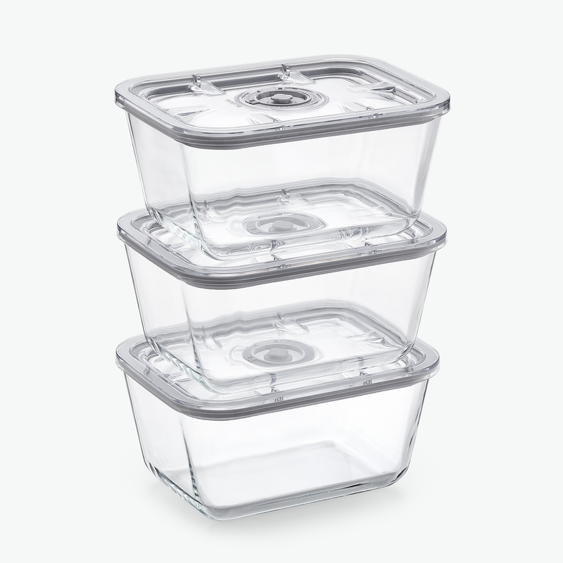 Vakuumbeholdere i Glas – Trio Sæt (3-Pak)