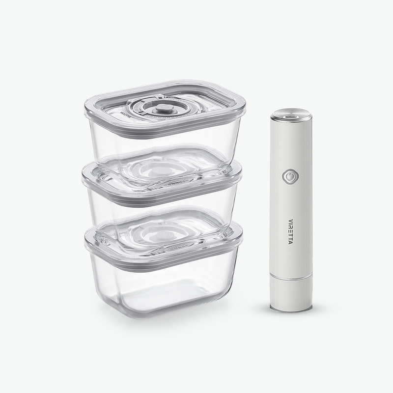 Vakuumbeholdere i Glas – Trio Sæt (3-Pak)