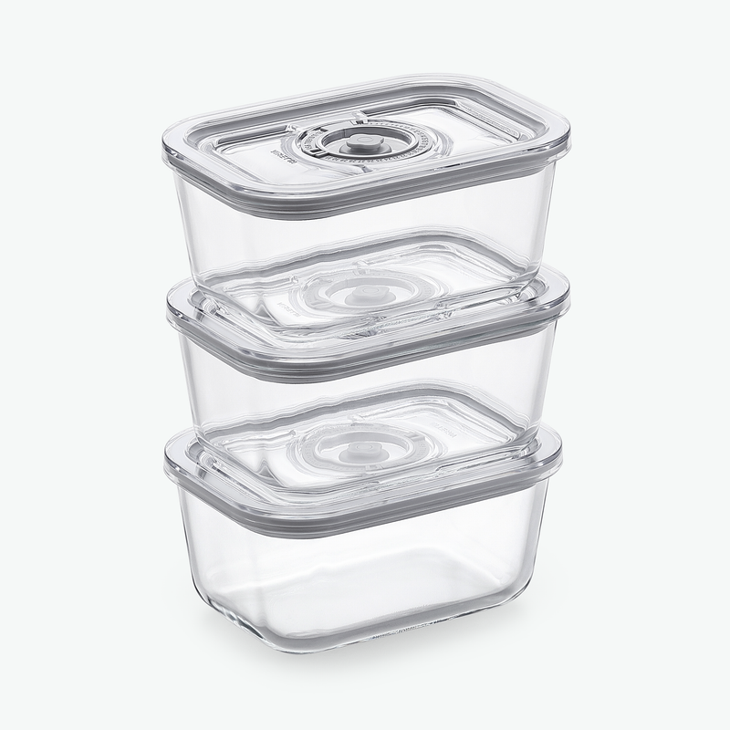 Vakuumbeholdere i Glas – Trio Sæt (3-Pak)