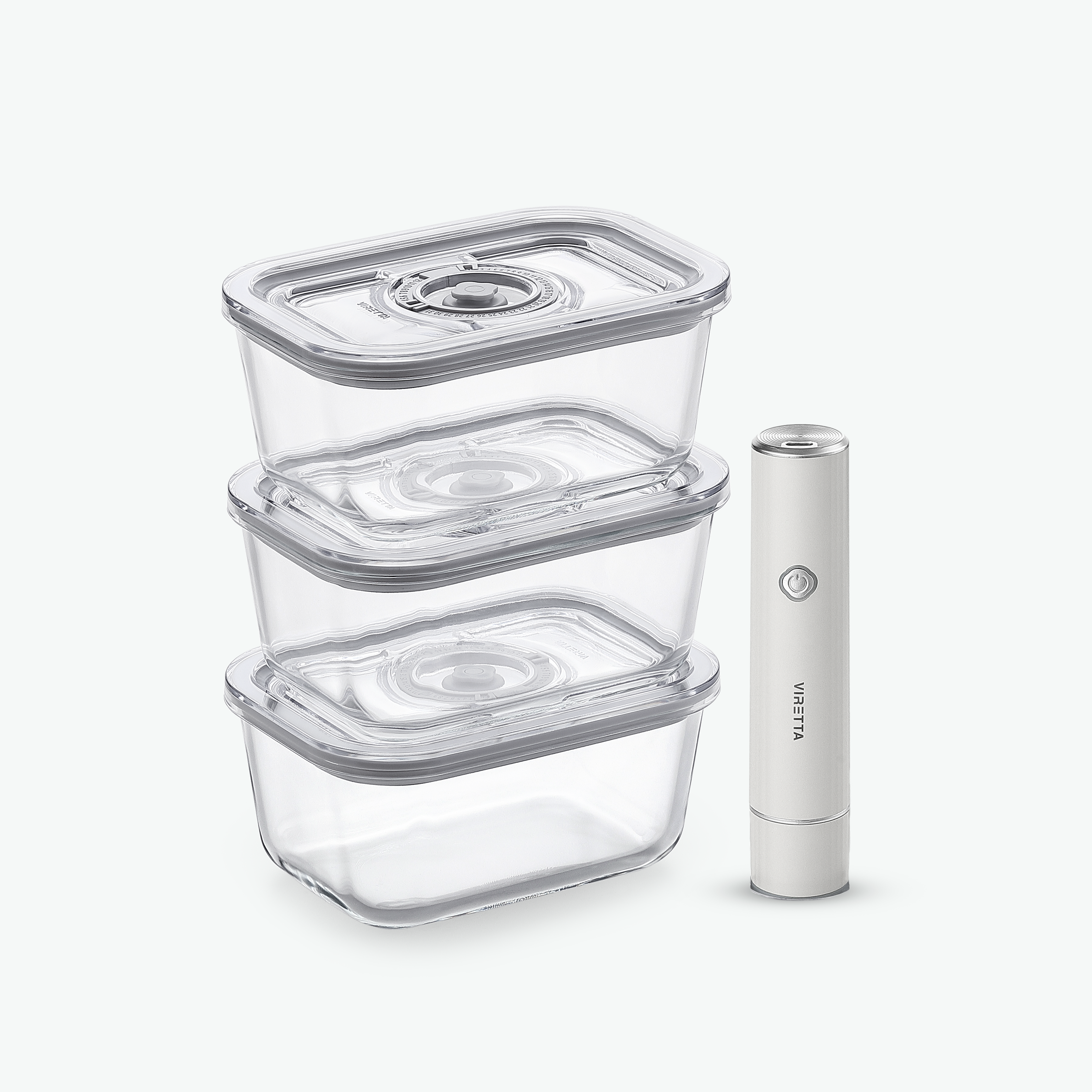 Vakuumbeholdere i Glas – Trio Sæt (3-Pak)