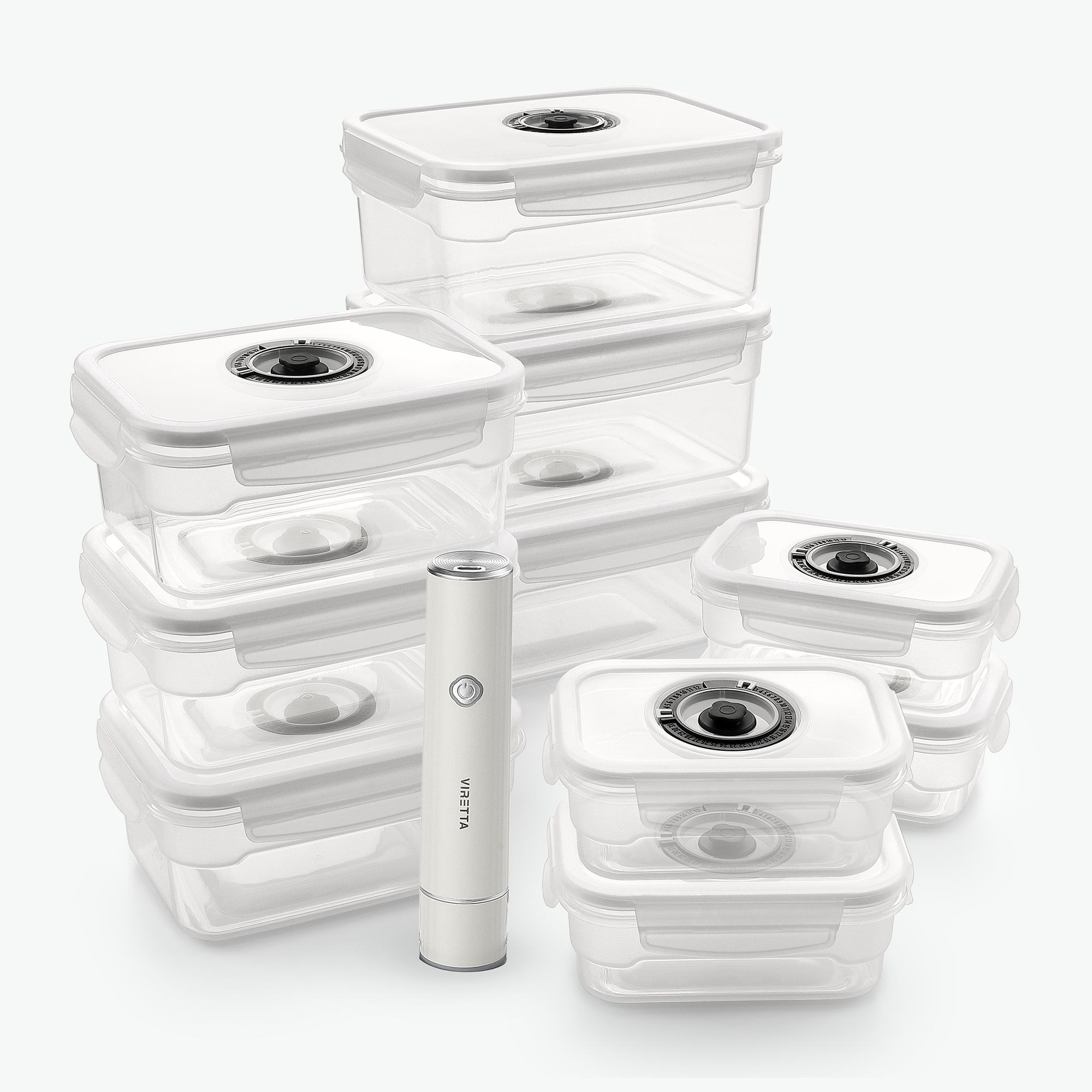 Vakuumbeholdere i Plast Sæt