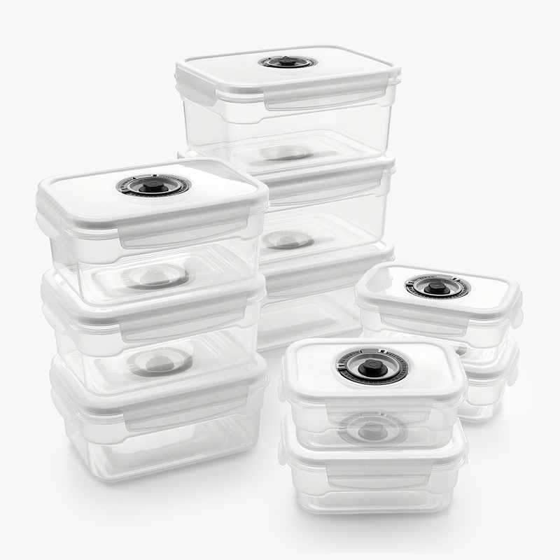 Vakuumbeholdere i Plast Sæt