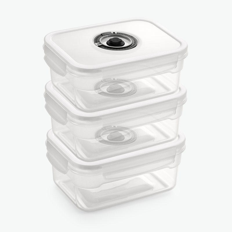 Vakuumbeholdere i Plast – Trio Sæt (3-Pak)