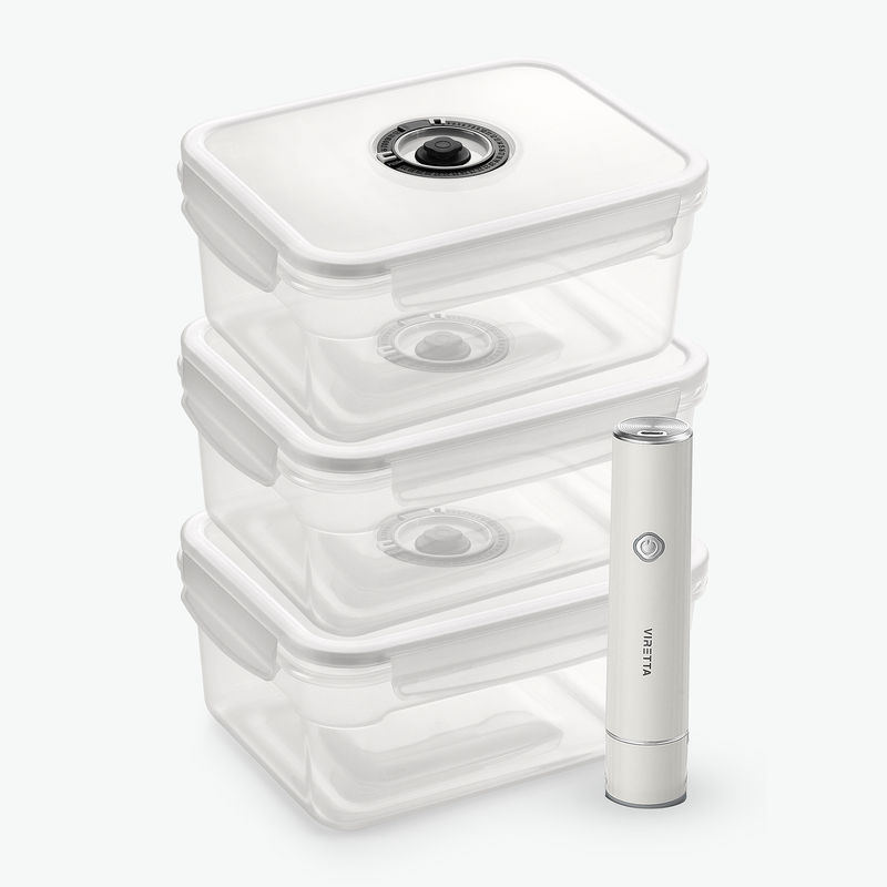 Vakuumbeholdere i Plast – Trio Sæt (3-Pak)