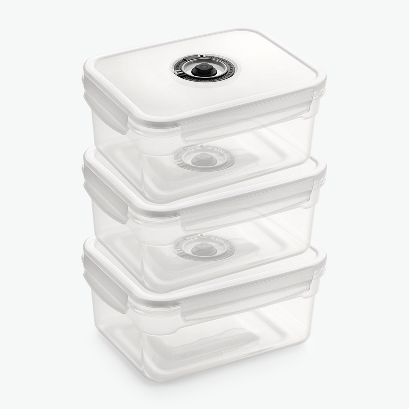 Vakuumbeholdere i Plast – Trio Sæt (3-Pak)