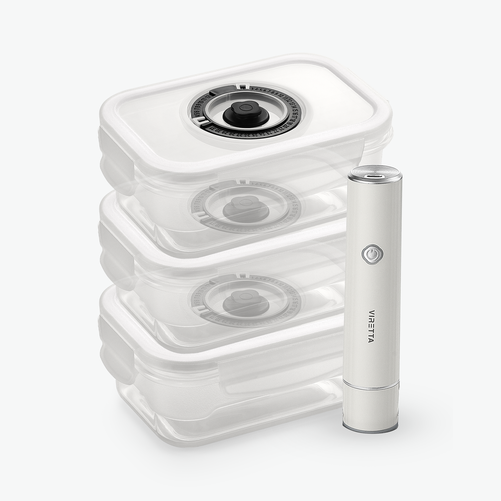 Vakuumbeholdere i Plast – Trio Sæt (3-Pak)