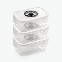 Vakuumbeholdere i Plast – Trio Sæt (3-Pak)