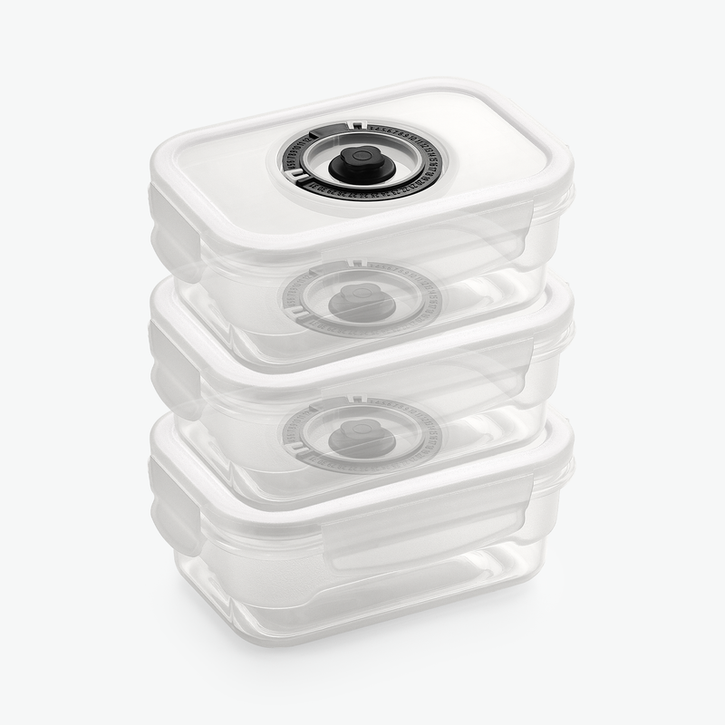 Vakuumbeholdere i Plast – Trio Sæt (3-Pak)