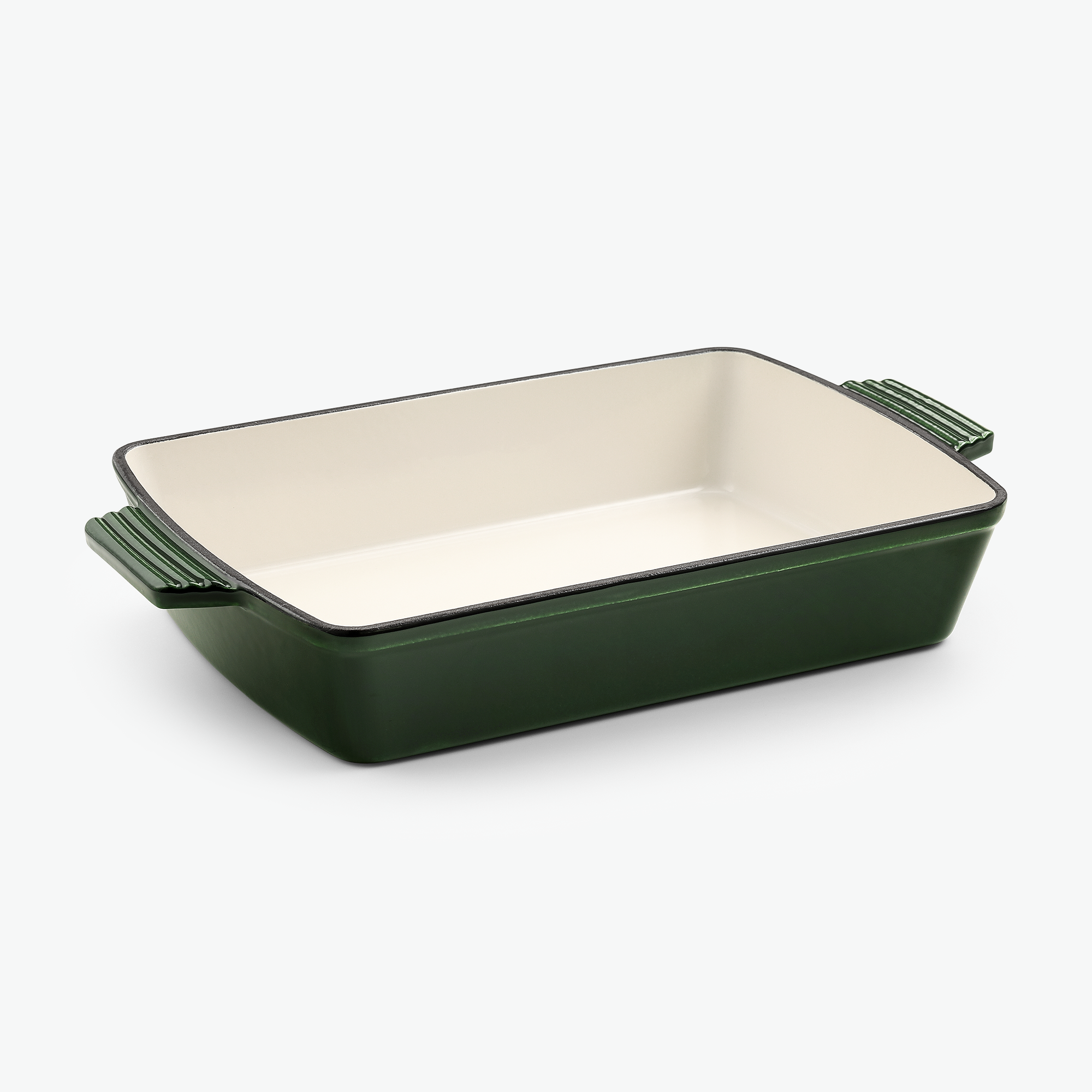 Emaljeret støbejernsfad