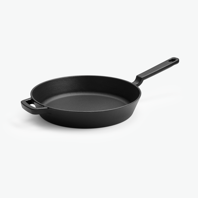 Emaljeret støbejernspande – Ø28 cm
