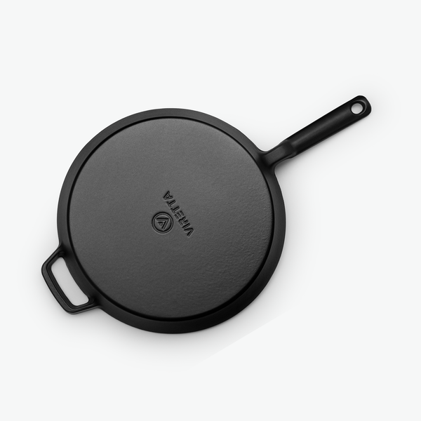 Emaljeret støbejernspande – Ø28 cm