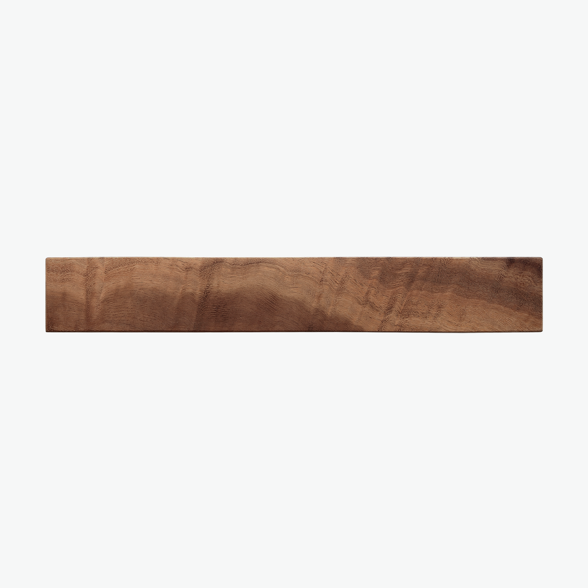 Knivmagnet i valnød, 40 cm, set forfra