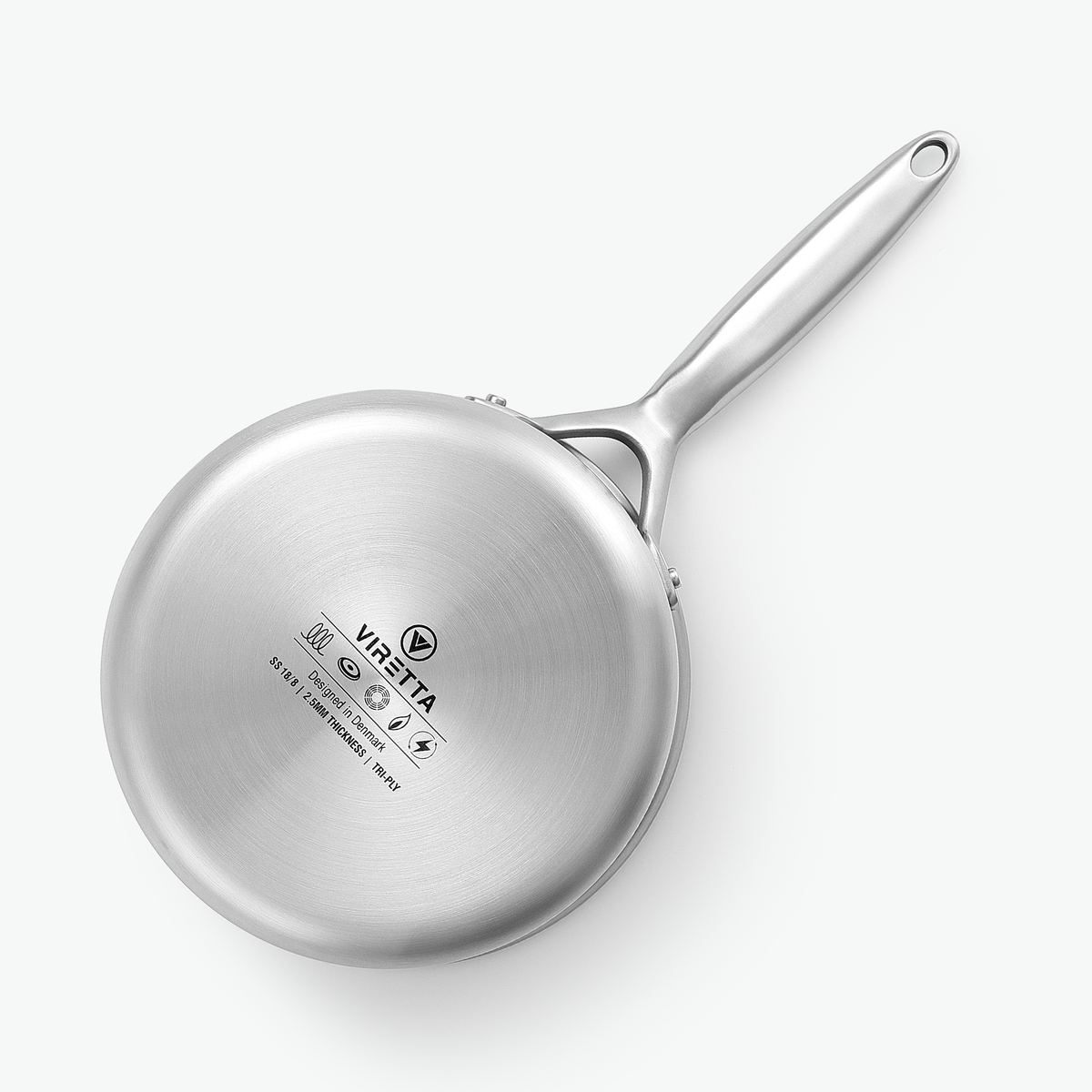 Bunden af kasserolle i 3-Ply keramisk, set nedefra